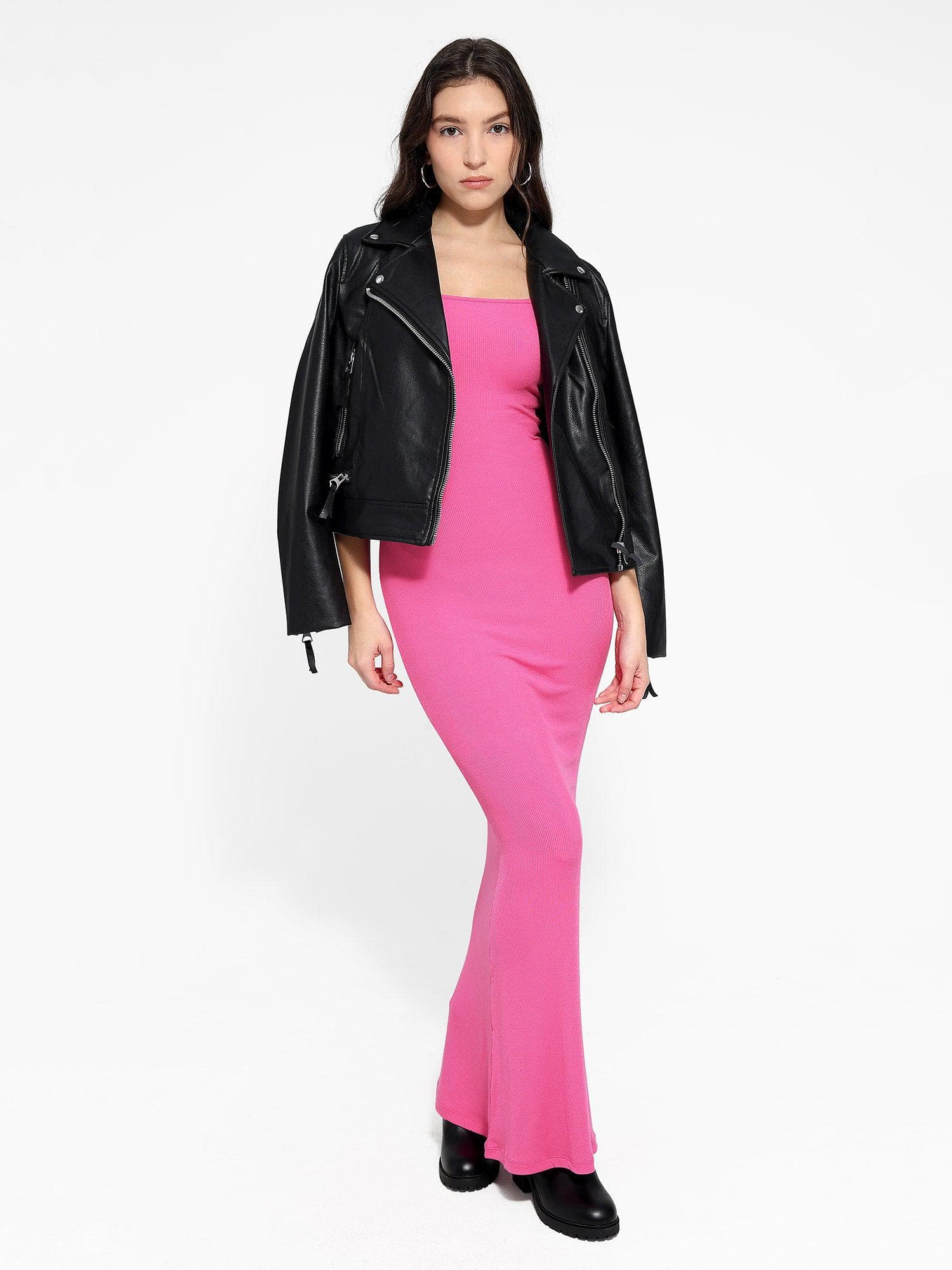 Robe longue de détente à enfiler avec effet gainant intégré