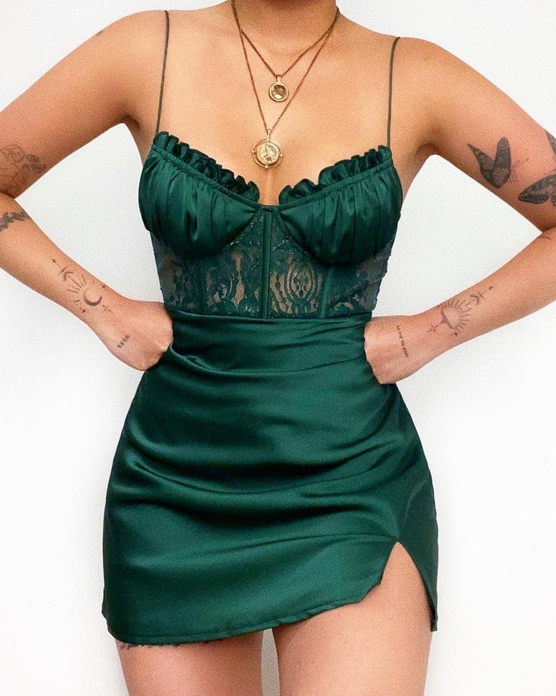 Mini robe Polly - Vert (PRÉVENTE)