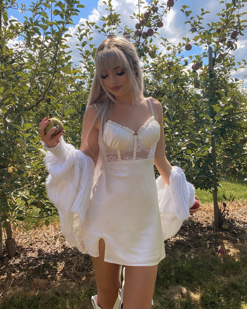 Mini robe Polly - Blanche (PRÉVENTE)
