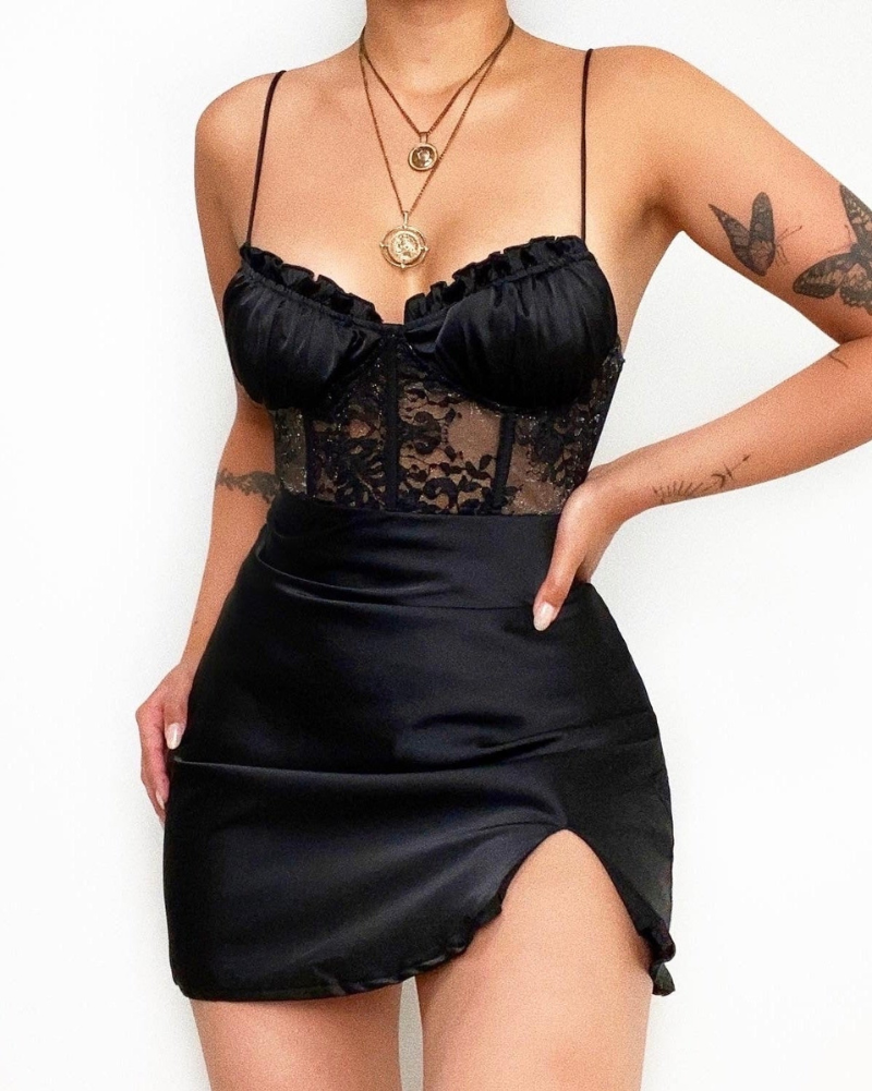 Mini robe Polly - Noir (PRÉVENTE)