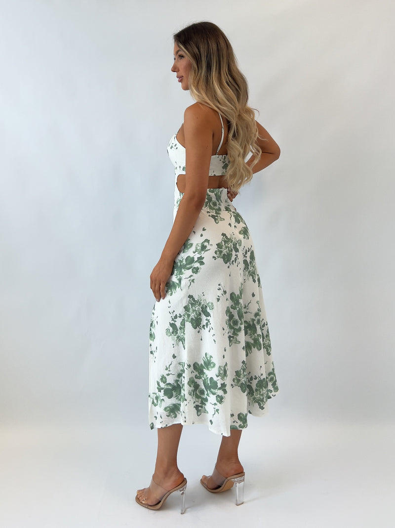 Maya - Robe midi fleurie