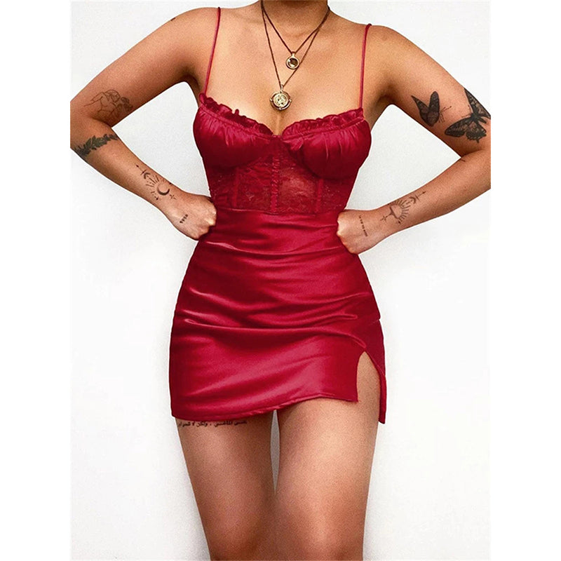 Mini robe Polly - Rouge (PRÉVENTE)