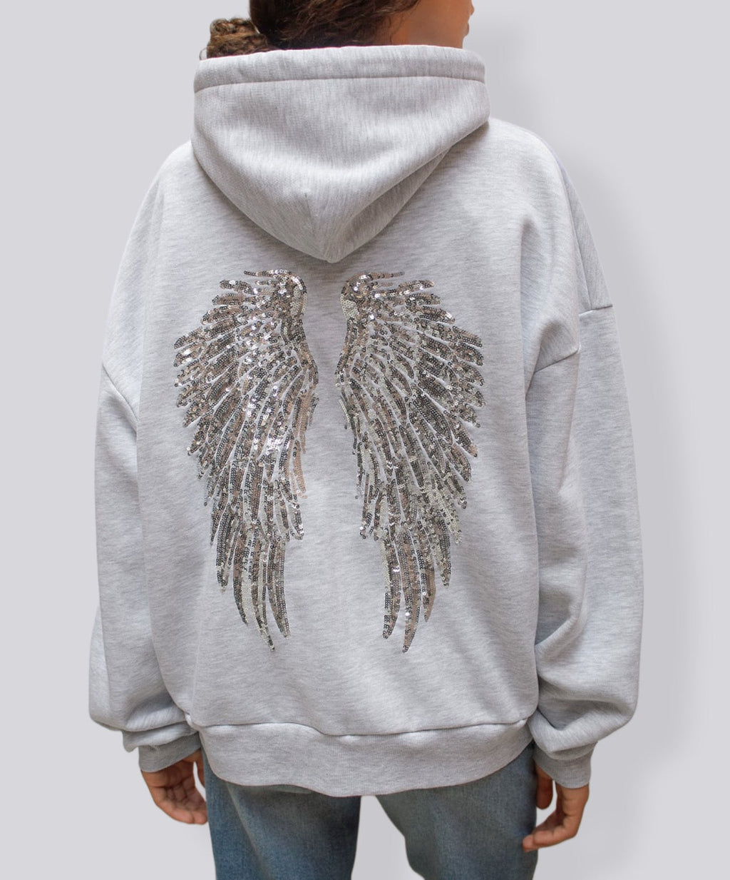 Sudadera con capucha de ángel