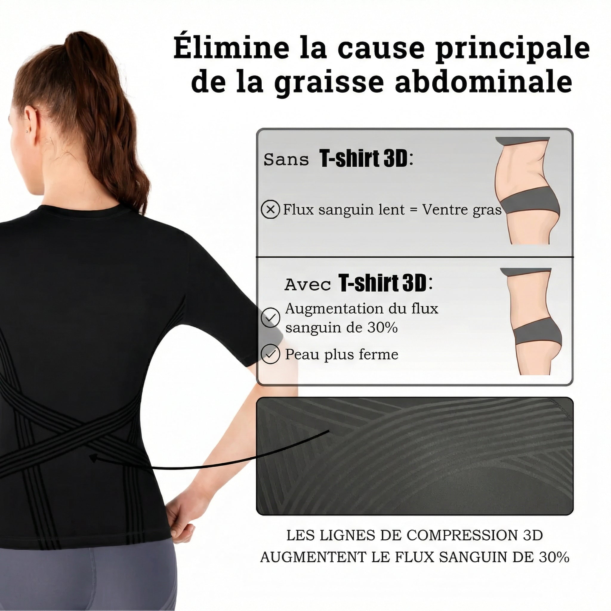 Sculpt 3D™ – T-shirt amincissant et de maintien | Correcteur de posture