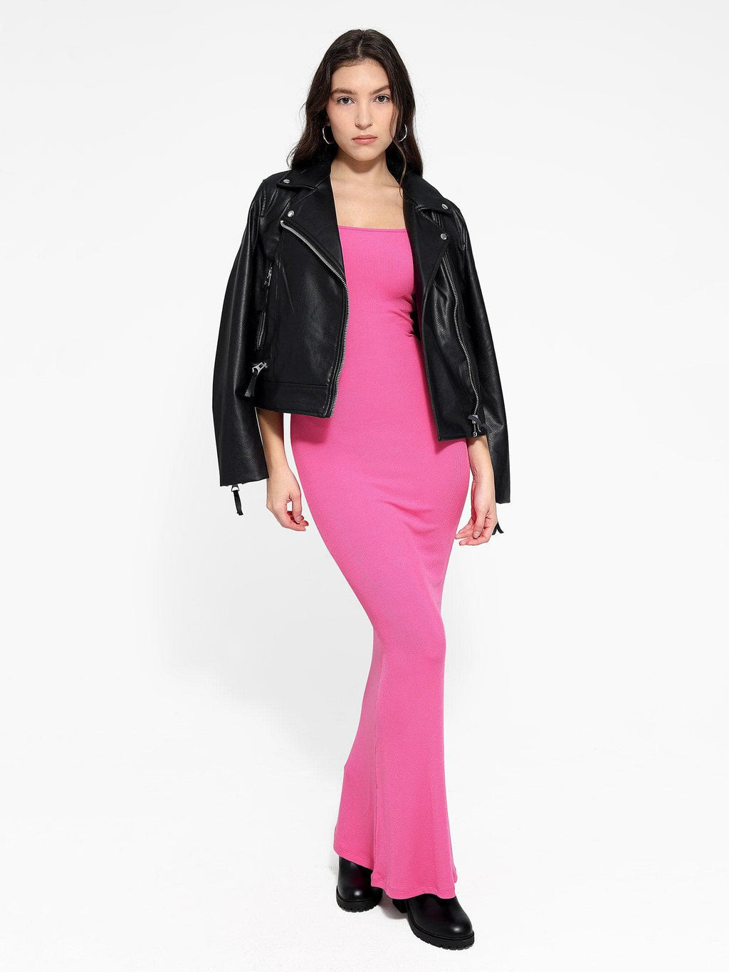 Built-In Shapewear Slip Maxi Lounge Dress