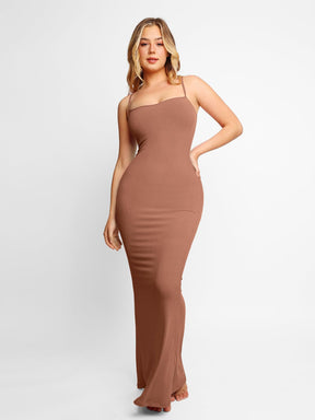 Robe longue de détente à enfiler avec effet gainant intégré