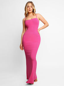 Robe longue de détente à enfiler avec effet gainant intégré